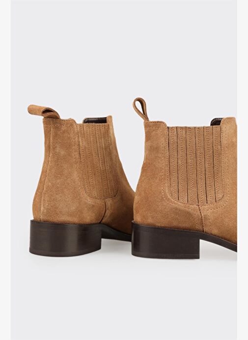 Naturel Deri Kadın Klasik Bot - Görsel 5