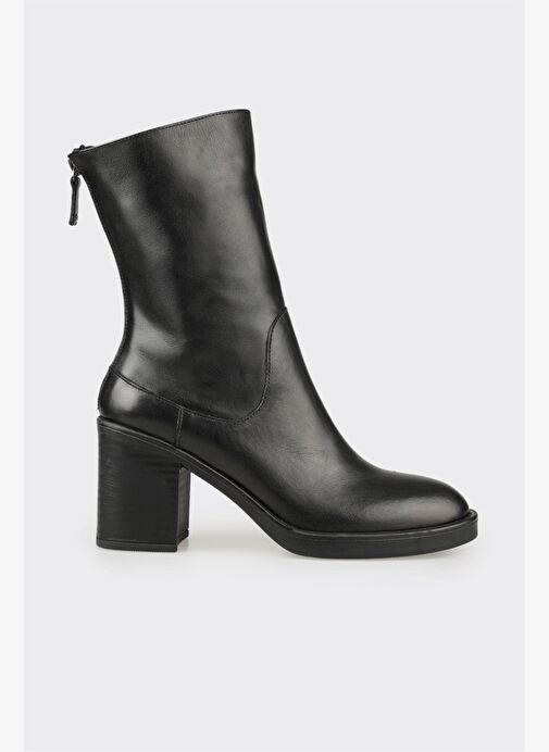Siyah Deri Kadın Günlük Bot - Görsel 2