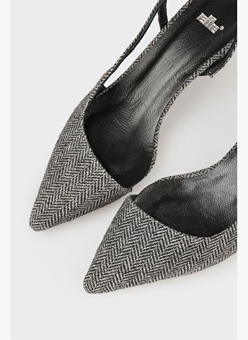 Gri Kadın Topuklu Ayakkabı - Görsel 5