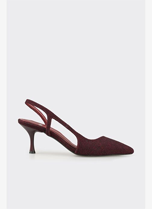 Bordo Kadın Topuklu Ayakkabı - Görsel 2