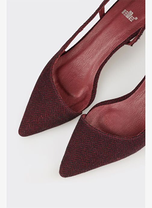 Bordo Kadın Topuklu Ayakkabı - Görsel 5