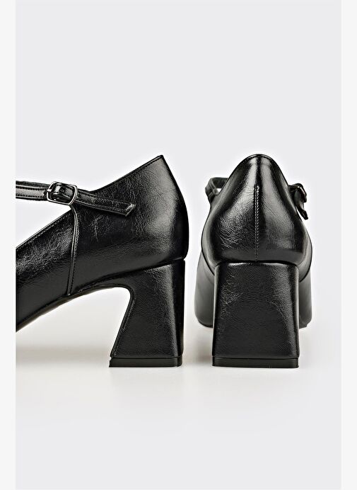 Siyah Kadın Topuklu Ayakkabı - Görsel 5