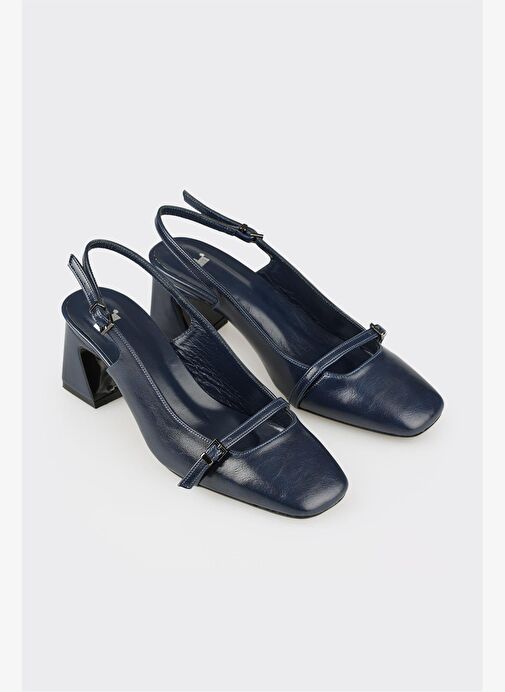 Lacivert Kadın Topuklu Ayakkabı - Görsel 3
