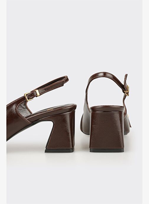 Kahve Kadın Topuklu Ayakkabı - Görsel 5