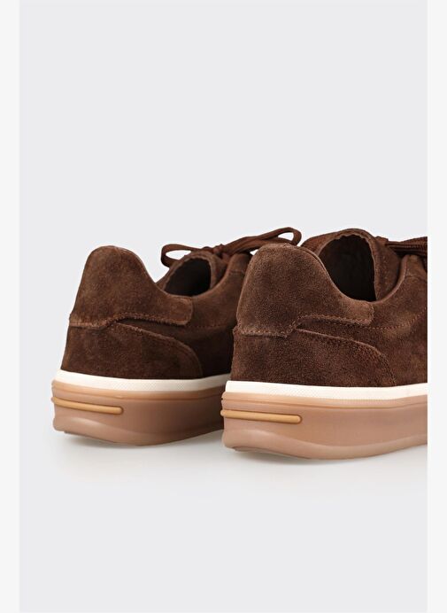 Kahve Deri Kadın Spor Ayakkabı - Görsel 6