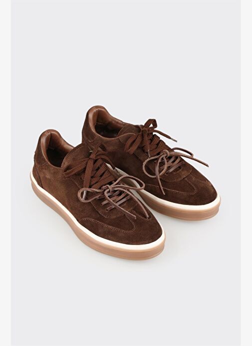 Kahve Deri Kadın Spor Ayakkabı - Görsel 3