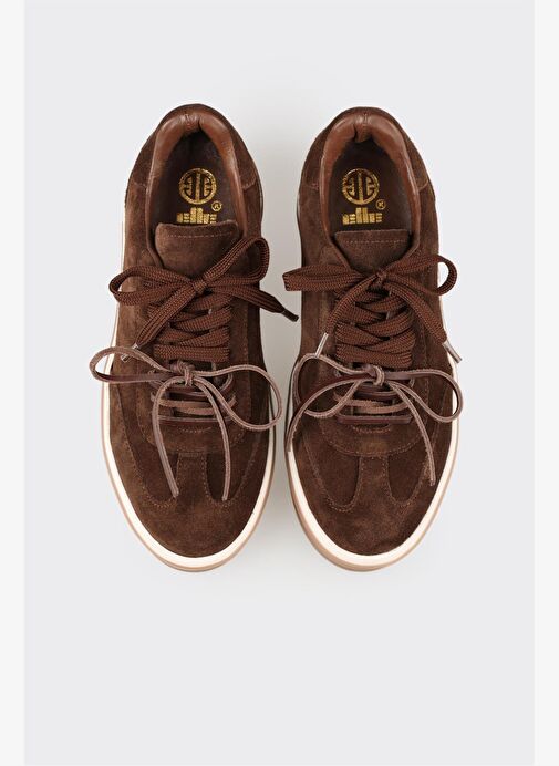 Kahve Deri Kadın Spor Ayakkabı - Görsel 5