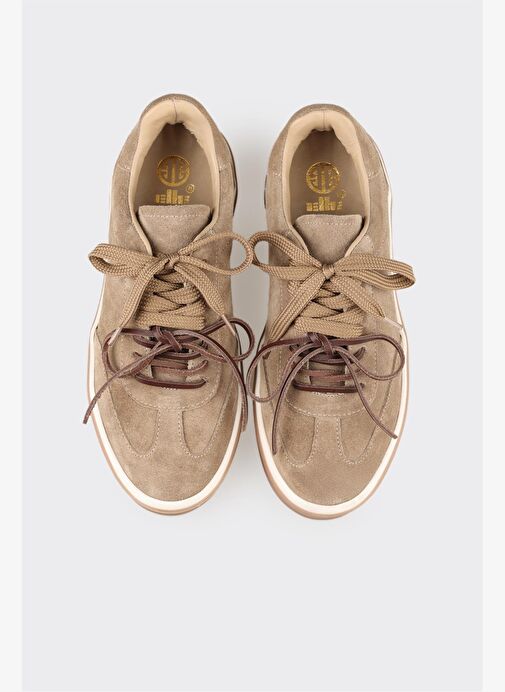 Vizon Deri Kadın Spor Ayakkabı - Görsel 5