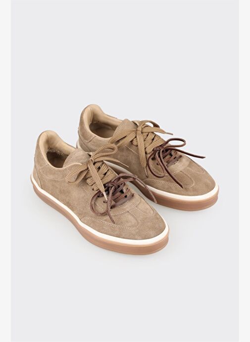 Vizon Deri Kadın Spor Ayakkabı - Görsel 3