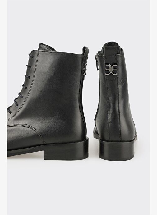 Siyah Deri Kadın Günlük Bot - Görsel 5