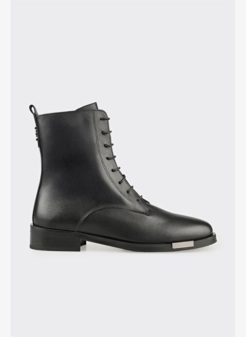 Siyah Deri Kadın Günlük Bot - Görsel 2