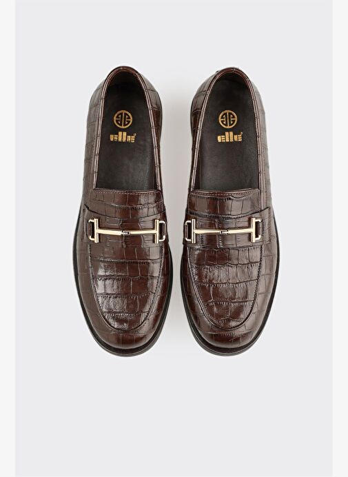 Kahve Deri Kadın Günlük Ayakkabı - Görsel 5