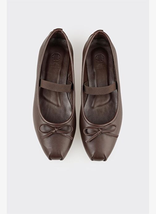 Kahve Deri Kadın Günlük Ayakkabı - Görsel 4