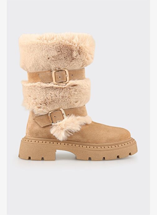 Naturel Deri Kadın Günlük Bot - Görsel 2