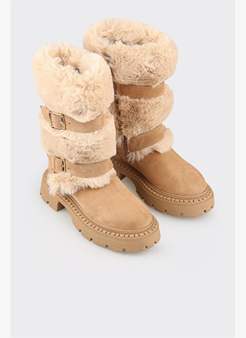 Naturel Deri Kadın Günlük Bot - Görsel 3