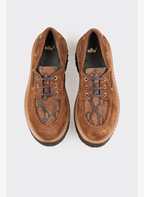 Taba Deri Kadın Günlük Ayakkabı - Görsel 5