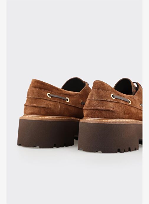 Taba Deri Kadın Günlük Ayakkabı - Görsel 6