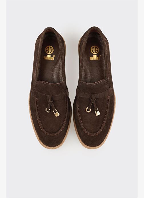 Kahve Deri Kadın Günlük Ayakkabı - Görsel 5