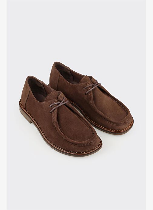 Kahve Deri Kadın Günlük Ayakkabı - Görsel 3