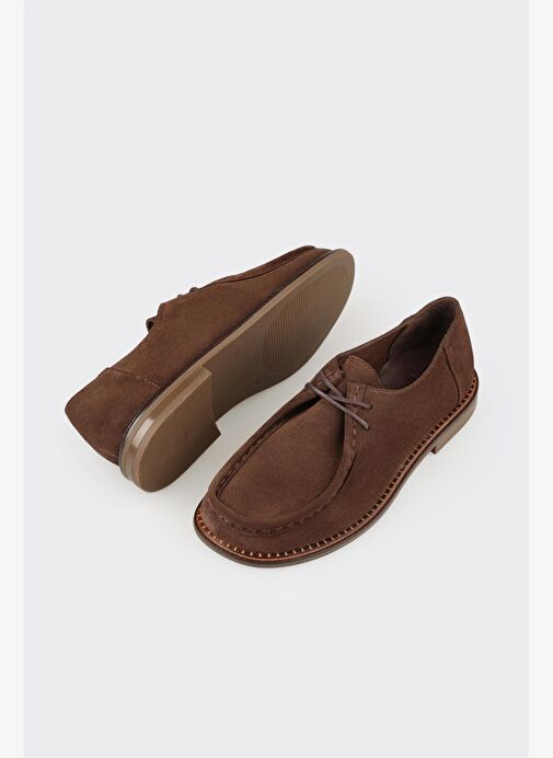 Kahve Deri Kadın Günlük Ayakkabı - Görsel 4