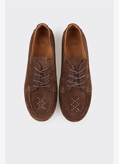 Kahve Deri Kadın Günlük Ayakkabı - Görsel 5