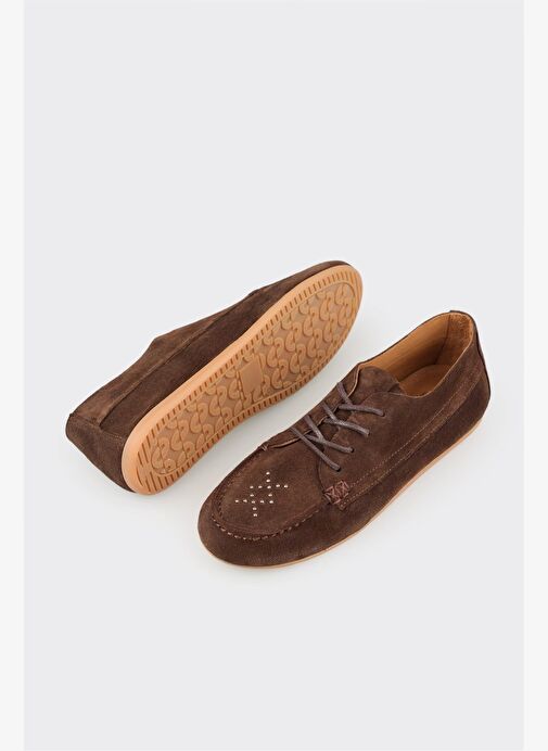 Kahve Deri Kadın Günlük Ayakkabı - Görsel 4