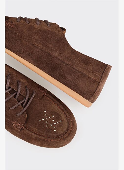 Kahve Deri Kadın Günlük Ayakkabı - Görsel 6