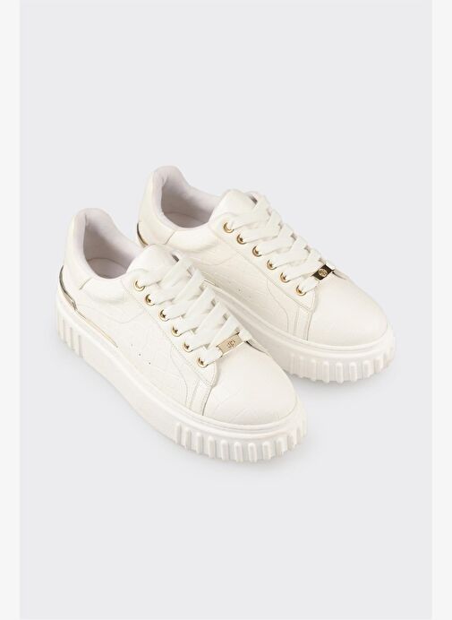 Beyaz Kadın Spor Ayakkabı - Görsel 3