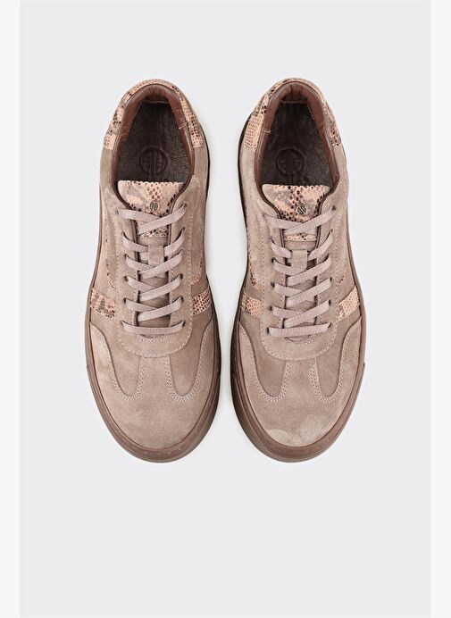 Vizon Deri Kadın Spor Ayakkabı - Görsel 5