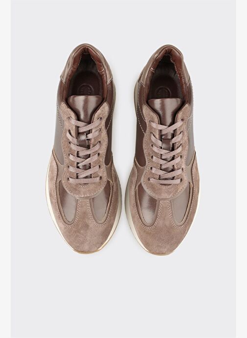 Vizon Deri Kadın Spor Ayakkabı - Görsel 5