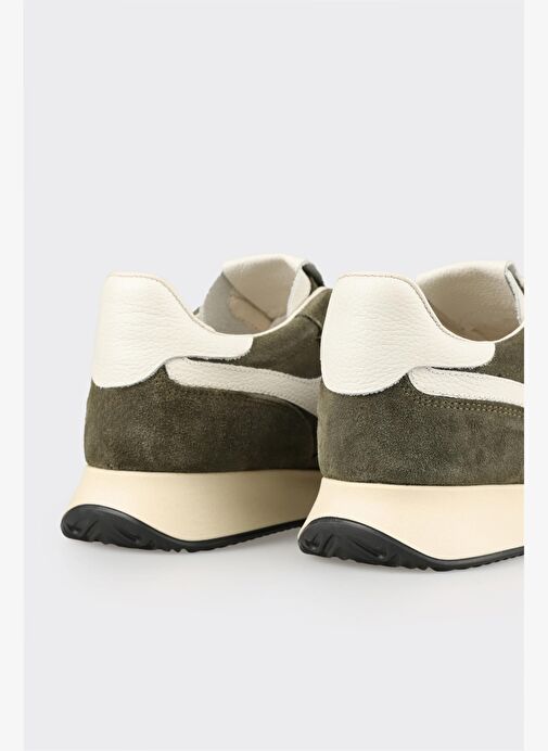 Yeşil Deri Kadın Spor Ayakkabı - Görsel 6