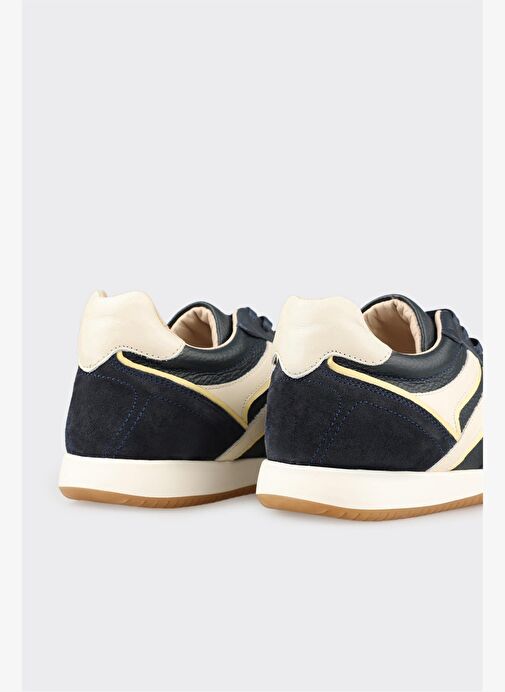 Lacivert Deri Kadın Spor Ayakkabı - Görsel 6