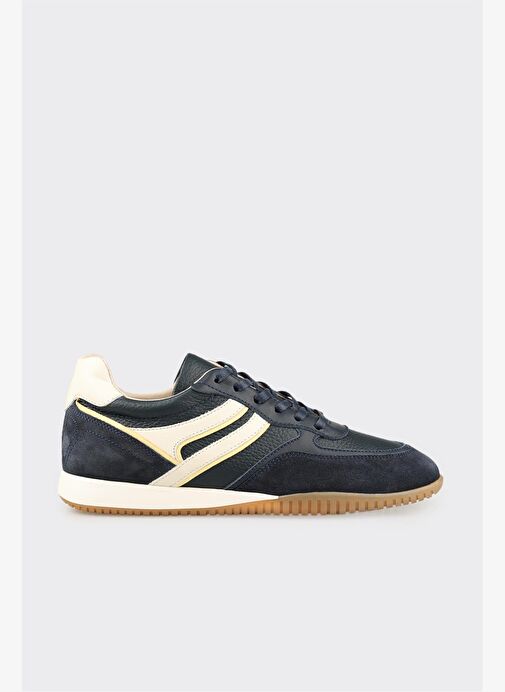 Lacivert Deri Kadın Spor Ayakkabı - Görsel 2