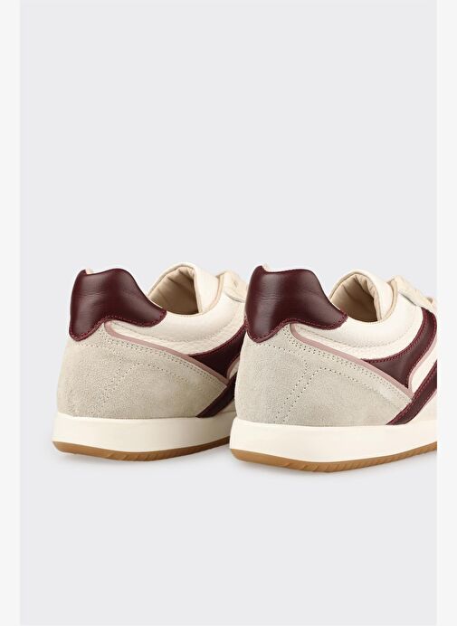 Ekru Deri Kadın Spor Ayakkabı - Görsel 6