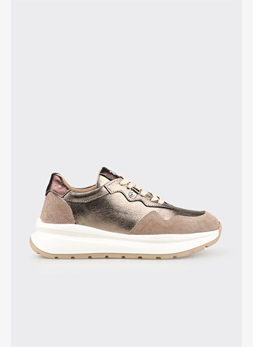 Vizon Deri Kadın Spor Ayakkabı - Görsel 2