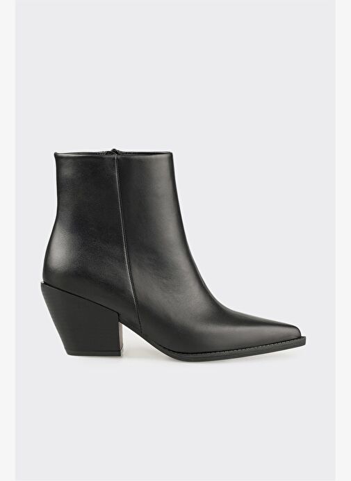 Siyah Deri Kadın Western Bot - Görsel 2