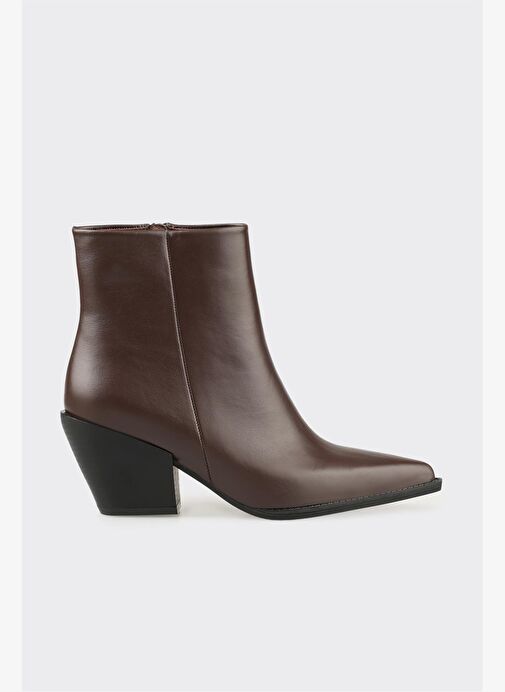 Kahve Deri Kadın Western Bot - Görsel 2