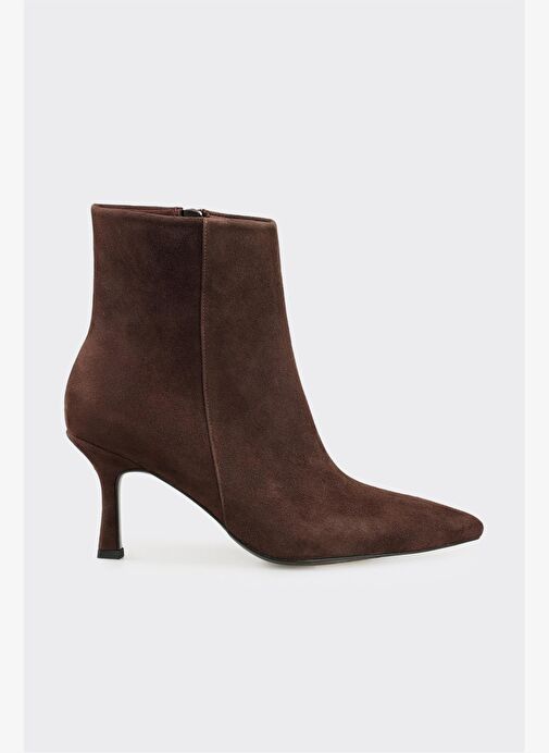 Kahve Deri Kadın Klasik Bot - Görsel 2