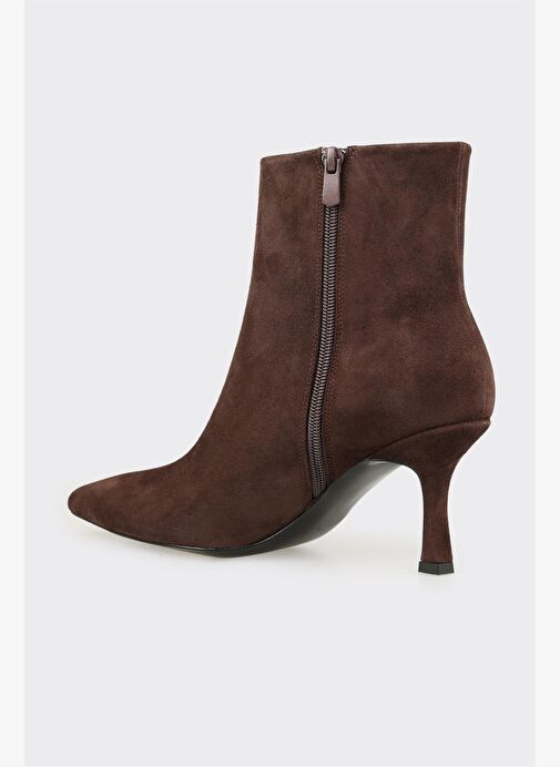 Kahve Deri Kadın Klasik Bot - Görsel 3