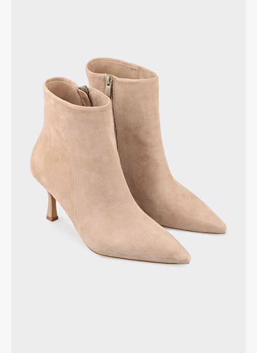 Vizon Deri Kadın Klasik Bot - Görsel 3