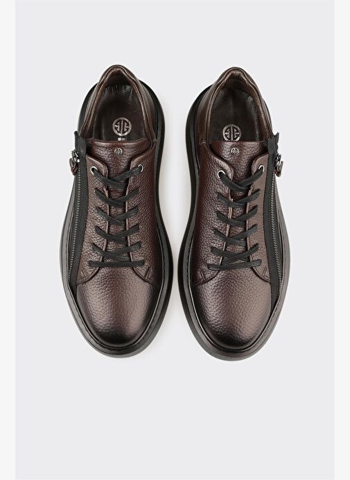 Kahve Deri Erkek Spor Ayakkabı - Görsel 5