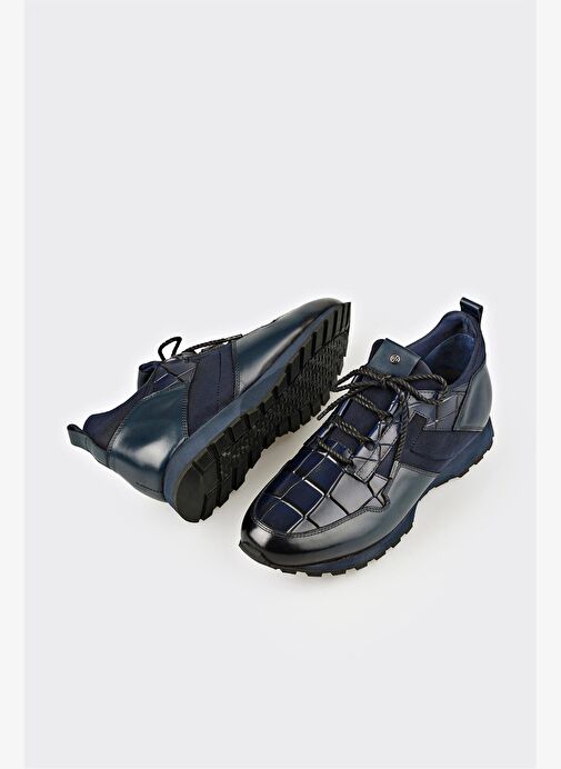 Lacivert Deri Erkek Günlük Ayakkabı - Görsel 4