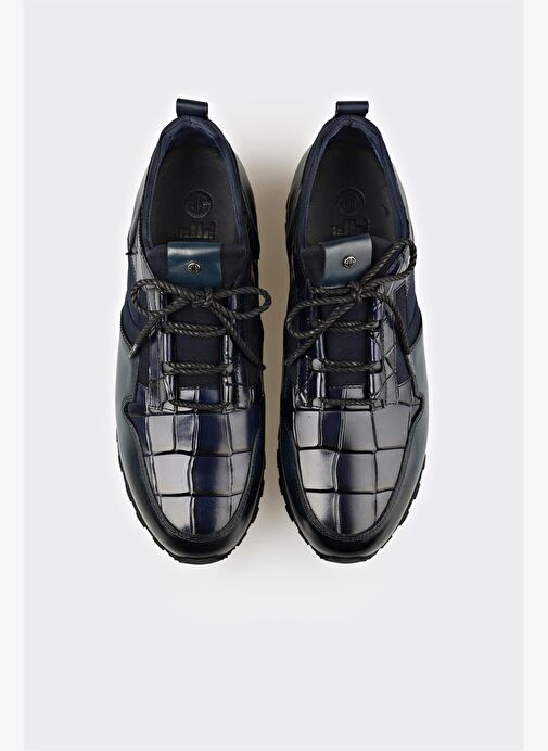 Lacivert Deri Erkek Günlük Ayakkabı - Görsel 5