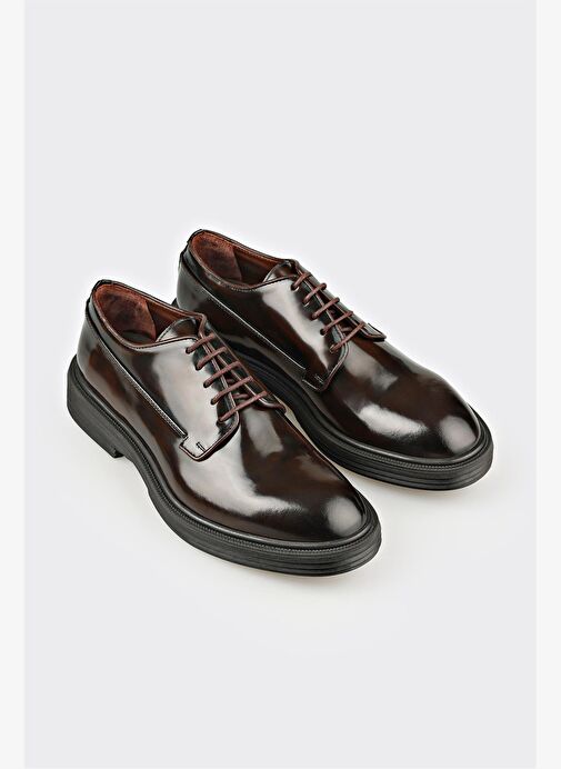 Kahve Deri Erkek Klasik Ayakkabı - Görsel 3