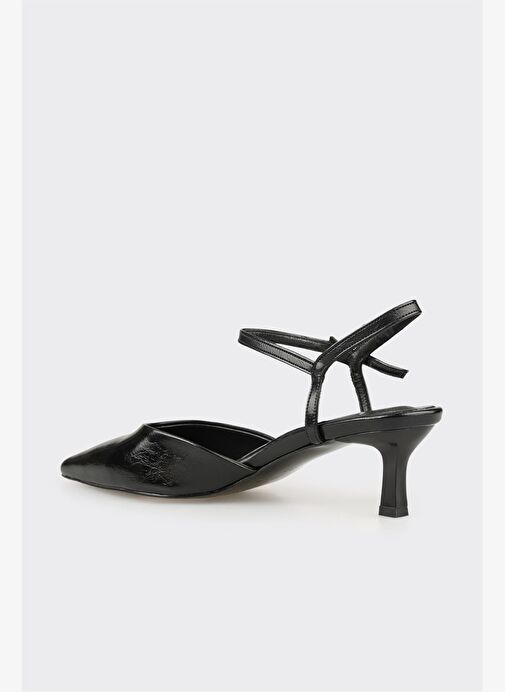 Siyah Kadın Orta Topuk Ayakkabı - Görsel 4