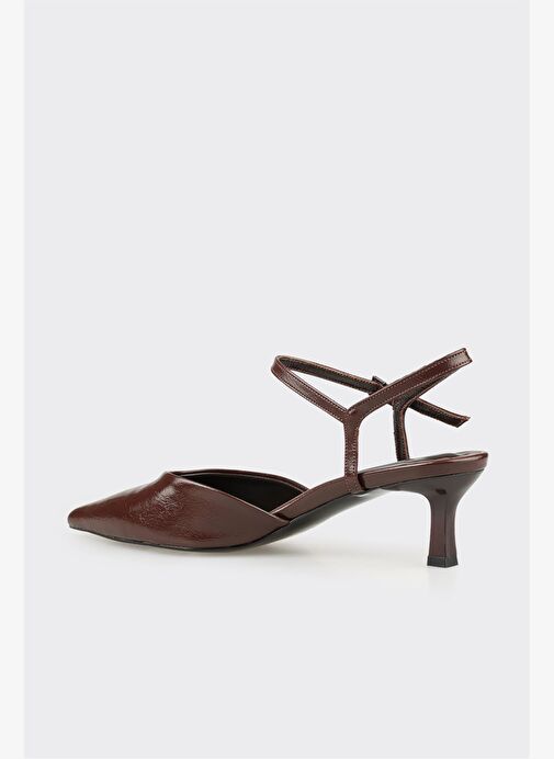 Kahve Kadın Orta Topuk Ayakkabı - Görsel 4