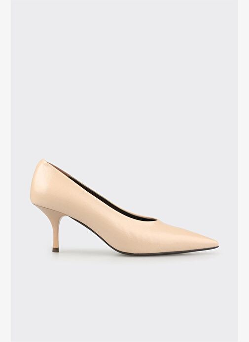 Bej Kadın Topuklu Ayakkabı - Görsel 2