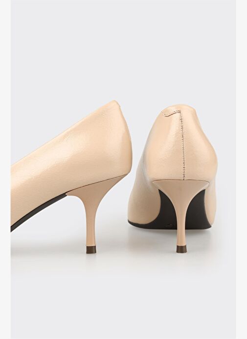 Bej Kadın Topuklu Ayakkabı - Görsel 5