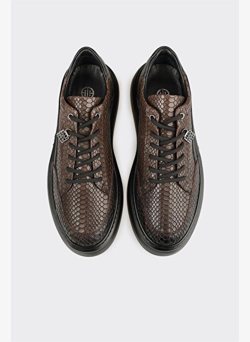 Kahve Deri Erkek Spor Ayakkabı - Görsel 3