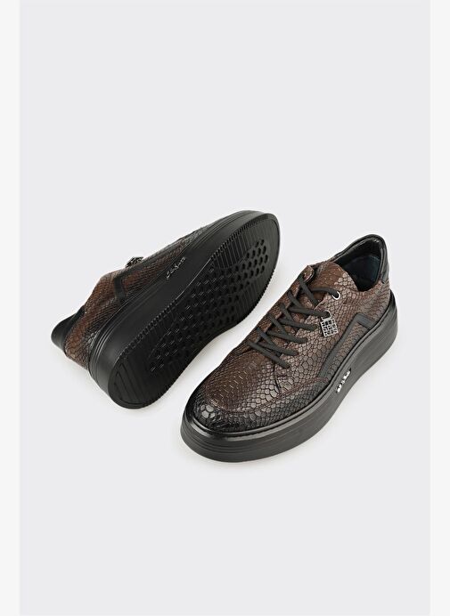 Kahve Deri Erkek Spor Ayakkabı - Görsel 2